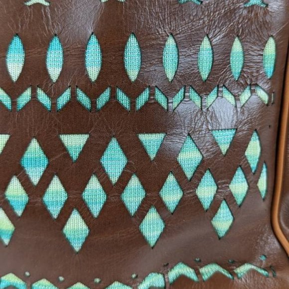 461. NWT Missoni Designer Leather Cutout Shoulder Bag - Picture 7 of 13